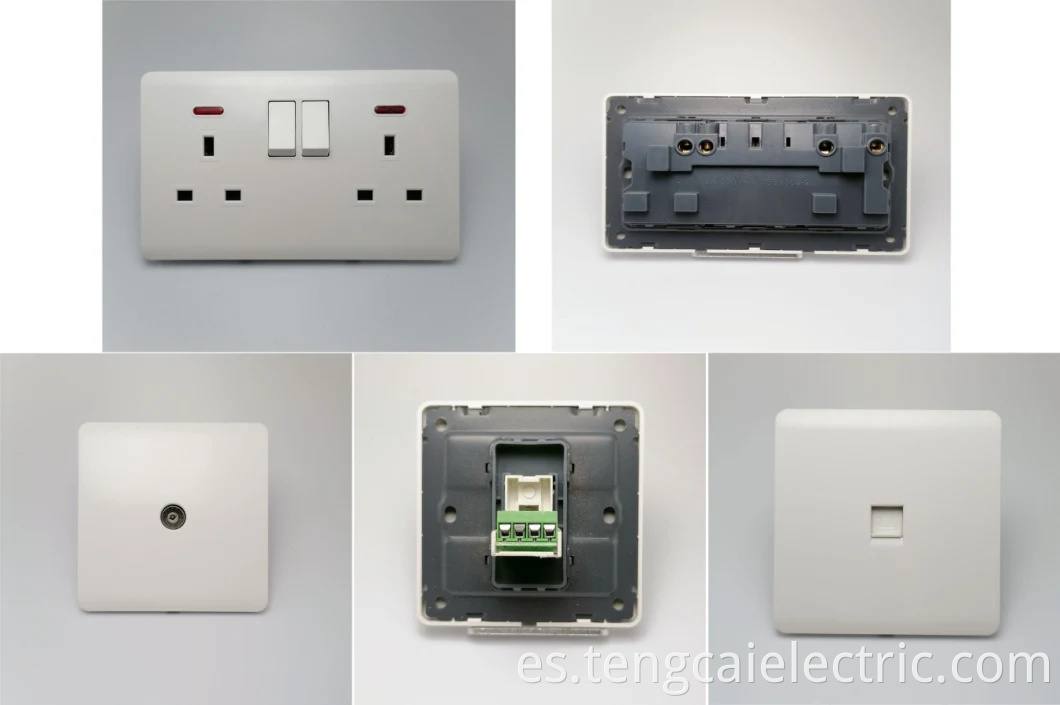 Reino Unido Nuevo Socket de interruptor de luz de pared eléctrica 1 GAND 1 WAY